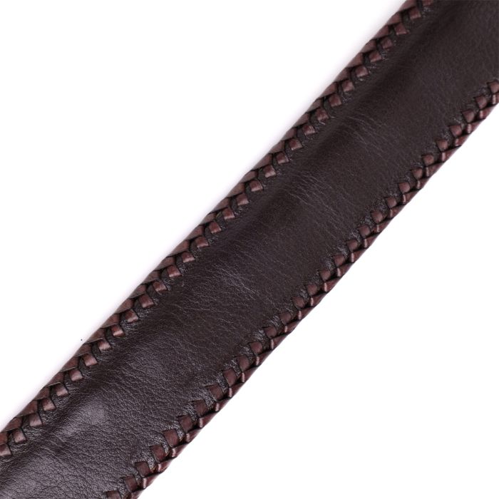 Ремень-автомат CROCODILE LEATHER 18171 из натуральной кожи крокодила Коричневый