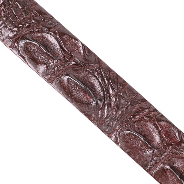 Ремень-автомат CROCODILE LEATHER 18240 из натуральной кожи крокодила Коричневый