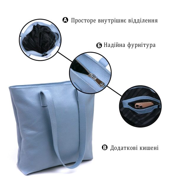 Современная женская сумка-шоппер Shvigel 16361 Голубой
