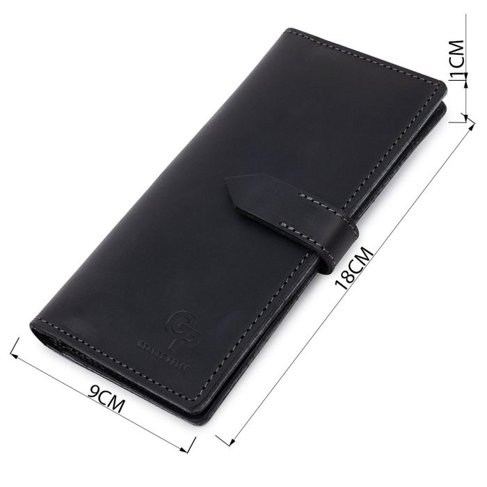 Стильное матовое мужское портмоне GRANDE PELLE 11560 Черный