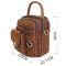 Сумка мужская Vintage 14416 в винтажном стиле Коричневая