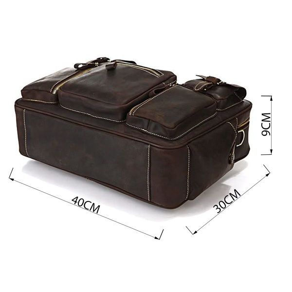 Сумка мужская Vintage 14757 в винтажном стиле Коричневая