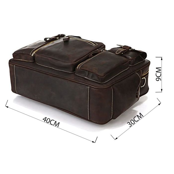 Сумка мужская Vintage 14757 в винтажном стиле Коричневая