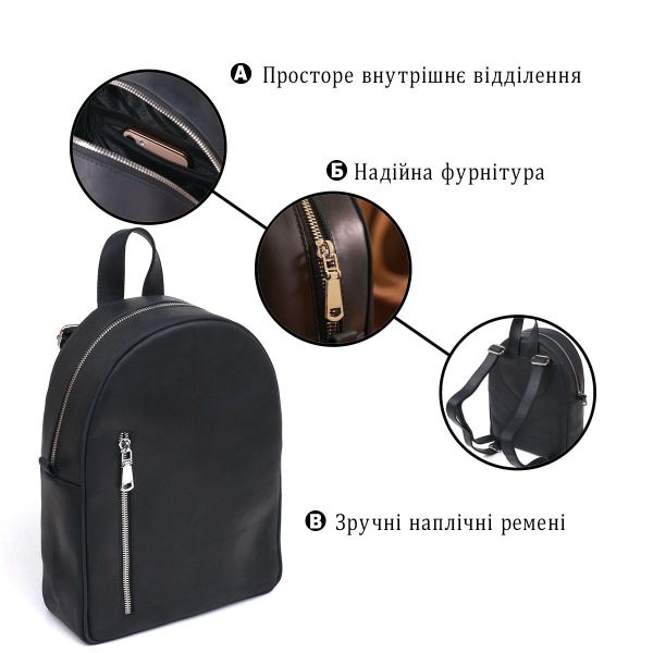 Универсальный винтажный женский рюкзак Shvigel 16328 Черный
