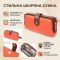 Яркий клатч с интересной защелкой из натуральной кожи Vintage 22424 Оранжевый
