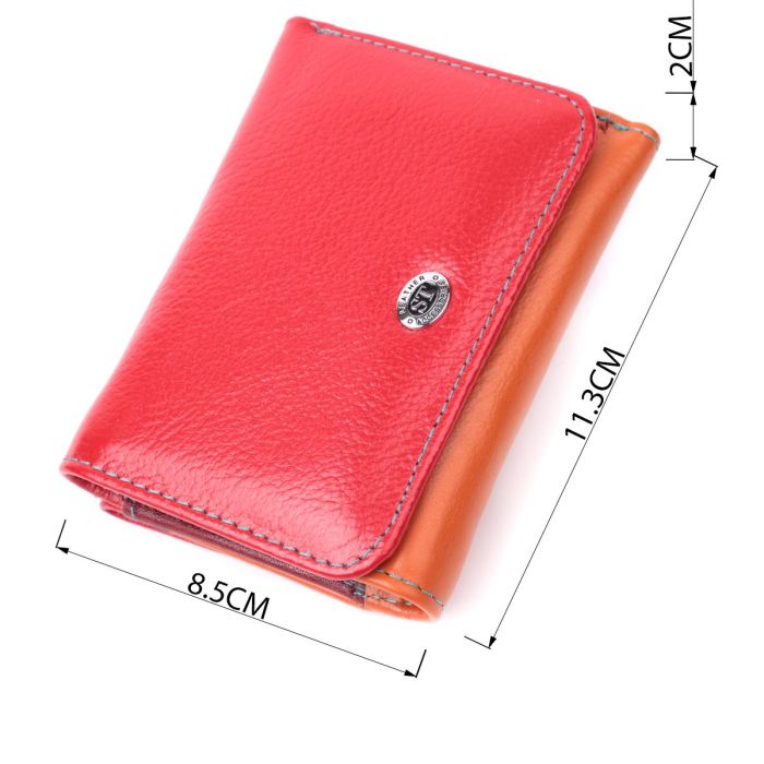 Яркий кошелек для девушек из натуральной кожи ST Leather 22498 Разноцветный