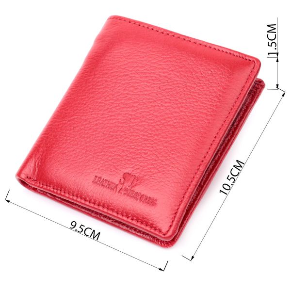 Яркий женский кошелек из натуральной кожи ST Leather 19465 Красный