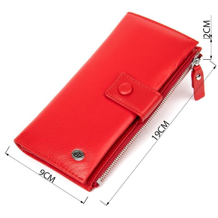 Яркий женский кошелек-клатч ST Leather 19374 Красный